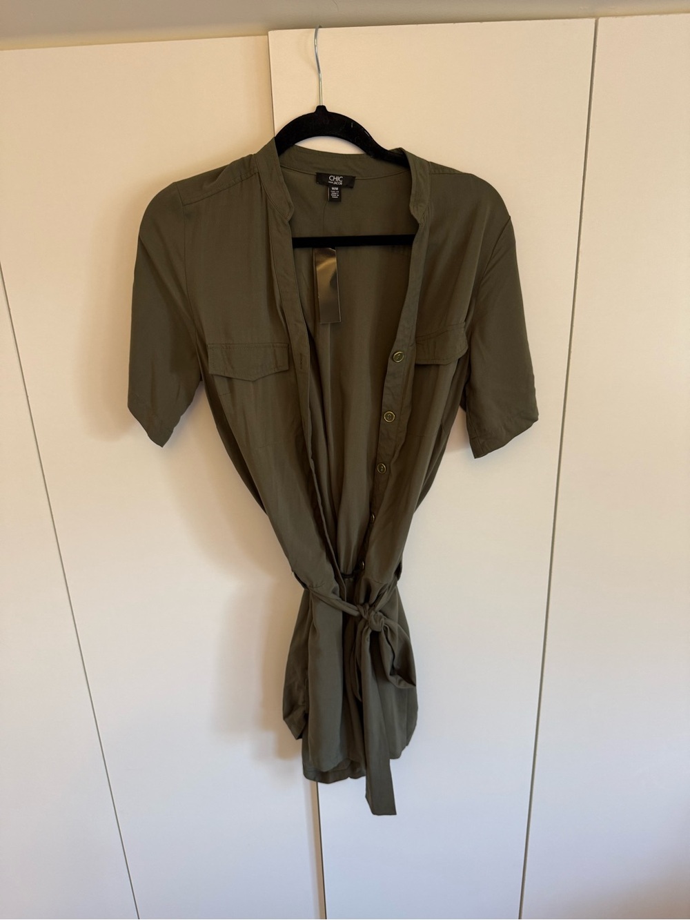 Utility T-Shirt Romper - Olive Green